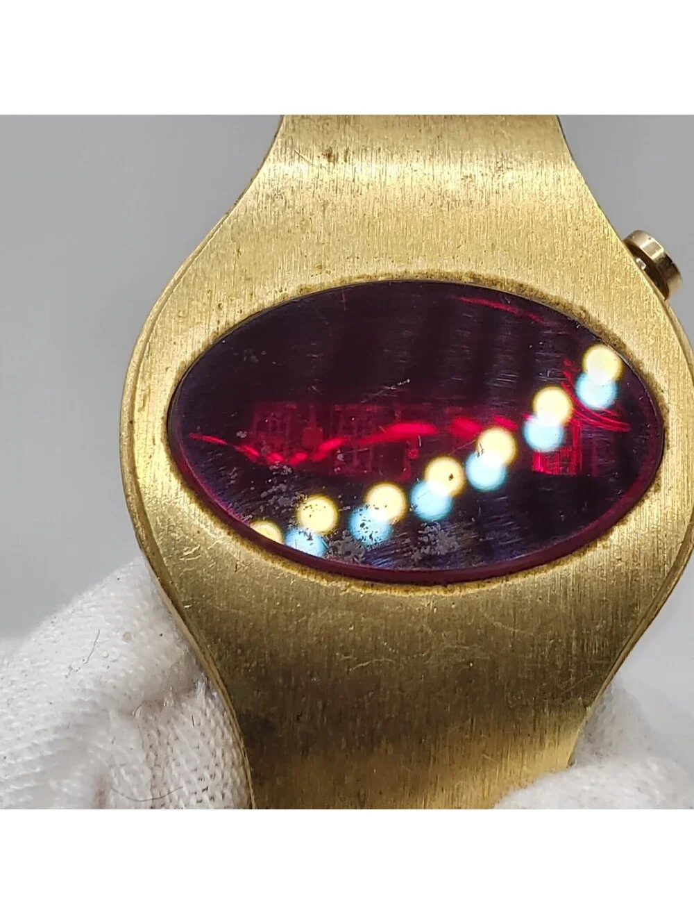 Vintage Red Led Fairchild Digital Watch Womens 23mm For Parts Or Repair
